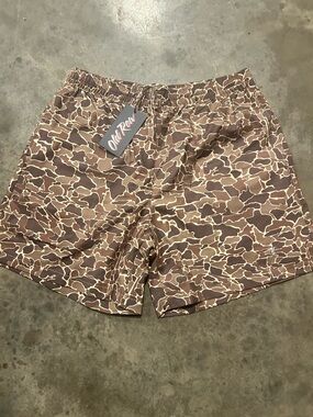 Old Row Men's Brown Camo Swim Trunks